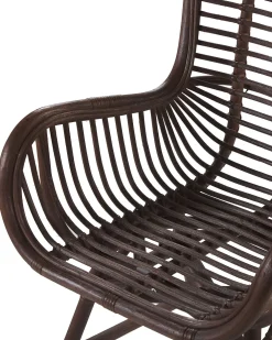 Tuolit<Beliani Rottinkituoli Tummanruskea Togo