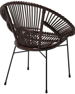 Tuolit<Beliani Rottinkituoli Tummanruskea Sarita