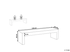Ulkokalusteet<Beliani Rouhea Betonipenkki Valkoinen 45Cm Taranto