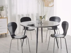 Pöydät<Beliani Ruokapoyta Harmaa/Musta 120 Cm Odeon