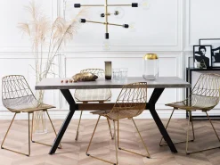 Cheap Beliani Ruokapoyta Harmaa/Musta 160 X 90 Cm Benson