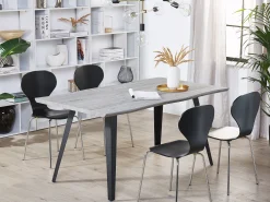 Pöydät<Beliani Ruokapoyta Harmaa/Musta 160 X 90 Cm Witney