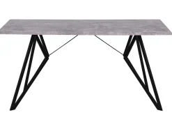 Pöydät<Beliani Ruokapoyta Harmaa/Musta 160 X 90 Cm Buscot