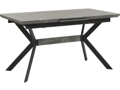 Pöydät<Beliani Ruokapoyta Jatkettava Harmaa/Musta 140/180 X 80 Cm Benson
