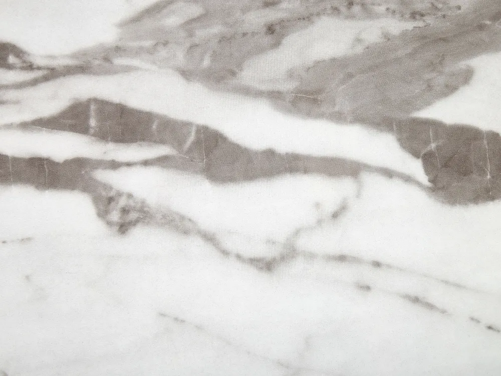 Pöydät<Beliani Ruokapoyta Jatkettava Marmorikuvio Valkoinen/Kulta 160/200 X 90 Cm Mosby