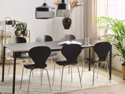 Store Beliani Ruokapoyta Jatkettava Musta 160/210 X 90 Cm Avis