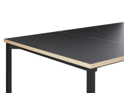 Store Beliani Ruokapoyta Jatkettava Musta 160/210 X 90 Cm Avis