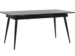 Store Beliani Ruokapoyta Jatkettava Musta 160/200 X 90 Cm Maldon