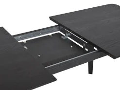 Shop Beliani Ruokapoyta Jatkettava Musta 160/200 X 90 Cm Irvington