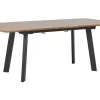 Pöydät<Beliani Ruokapoyta Jatkettava Tumma Puu/Musta 160/200 X 90 Cm Salvador