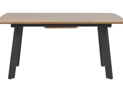 Pöydät<Beliani Ruokapoyta Jatkettava Tumma Puu/Musta 160/200 X 90 Cm Salvador