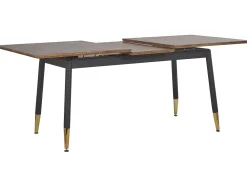 Pöydät<Beliani Ruokapoyta Jatkettava Tumma Puu/Musta 160/200 X 90 Cm California