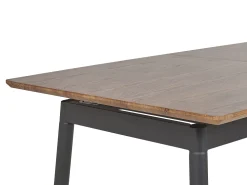 Pöydät<Beliani Ruokapoyta Jatkettava Tumma Puu/Musta 160/200 X 90 Cm California