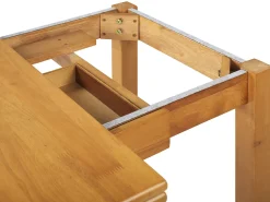 Pöydät<Beliani Ruokapoyta Jatkettava Vaalea Kumipuu 90/120 X 60 Cm Masela