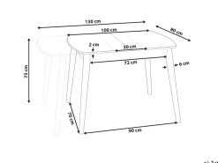 Online Beliani Ruokapoyta Jatkettava Vaalea Puu 100/130 X 80 Cm Toms