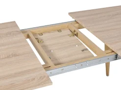 Store Beliani Ruokapoyta Jatkettava Vaalea Puu 180/210 X 90 Cm Haga