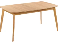 Shop Beliani Ruokapoyta Jatkettava Vaalea Puu 150/190 X 90 Cm Madox