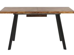 Clearance Beliani Ruokapoyta Jatkettava Vaalea Puu/Musta 140/180 X 90 Cm Harlow