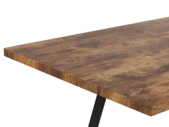 Clearance Beliani Ruokapoyta Jatkettava Vaalea Puu/Musta 140/180 X 90 Cm Harlow