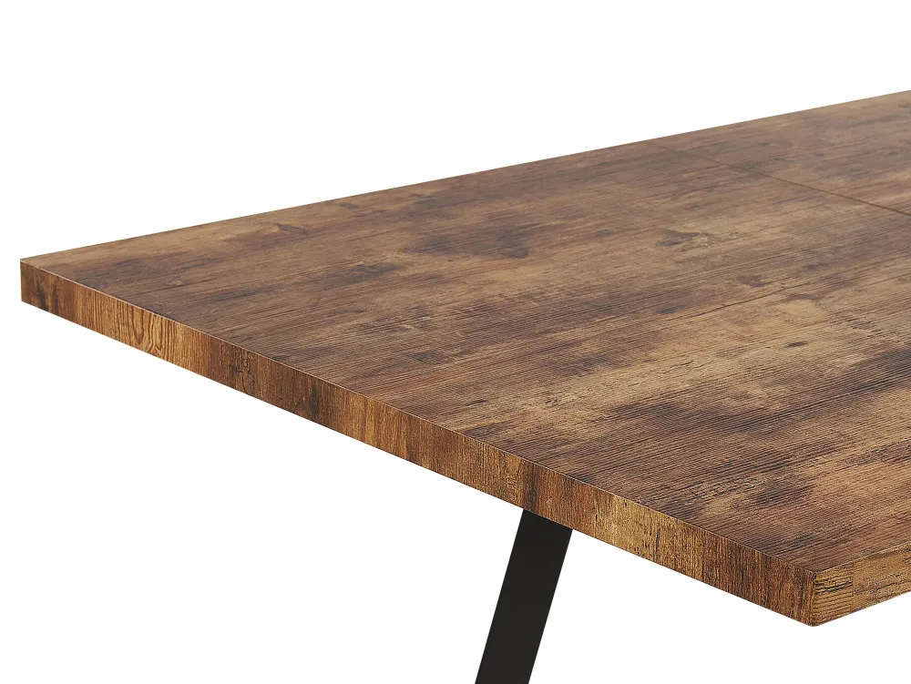 Clearance Beliani Ruokapoyta Jatkettava Vaalea Puu/Musta 140/180 X 90 Cm Harlow