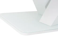 Outlet Beliani Ruokapoyta Jatkettava Valkoinen 160/200 X 90 Cm Saltum