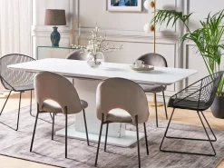 Pöydät<Beliani Ruokapoyta Jatkettava Valkoinen 160/200 X 90 Cm Sunds