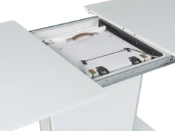 Pöydät<Beliani Ruokapoyta Jatkettava Valkoinen 160/200 X 90 Cm Sunds