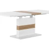 Pöydät<Beliani Ruokapoyta Jatkettava Valkoinen 160/200 X 90 Cm Santana