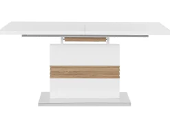 Pöydät<Beliani Ruokapoyta Jatkettava Valkoinen 160/200 X 90 Cm Santana