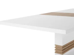 Pöydät<Beliani Ruokapoyta Jatkettava Valkoinen 160/200 X 90 Cm Santana
