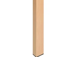 New Beliani Ruokapoyta Lasitasolla Teras Vaalea Puu 130 X 80 Cm Tavira