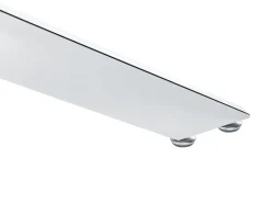 Outlet Beliani Ruokapoyta Lasitasolla Teras Hopea 120 Cm Maramo