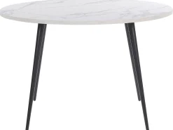 Cheap Beliani Ruokapoyta Marmorikuvio Valkoinen/Musta 120 Cm Odeon