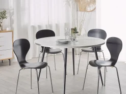 Cheap Beliani Ruokapoyta Marmorikuvio Valkoinen/Musta 120 Cm Odeon