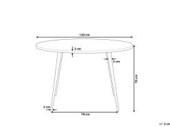 Cheap Beliani Ruokapoyta Marmorikuvio Valkoinen/Musta 120 Cm Odeon