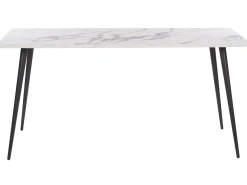 Best Sale Beliani Ruokapoyta Marmorikuvio Valkoinen/Musta 160 X 80 Cm Santiago