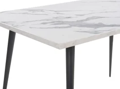 Best Sale Beliani Ruokapoyta Marmorikuvio Valkoinen/Musta 160 X 80 Cm Santiago