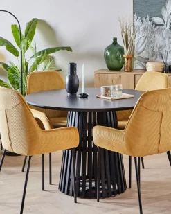 Cheap Beliani Ruokapoyta Musta 120 Cm Mesilla