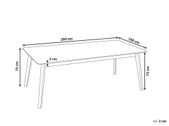 Pöydät<Beliani Ruokapoyta Tumma Puu 200 X 100 Cm Madox