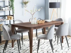 Pöydät<Beliani Ruokapoyta Tumma Puu 160 X 90 Cm Lottie