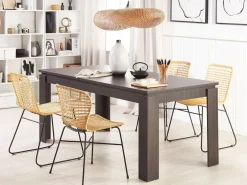 Pöydät<Beliani Ruokapoyta Tumma Puu 180 X 90 Cm Viton