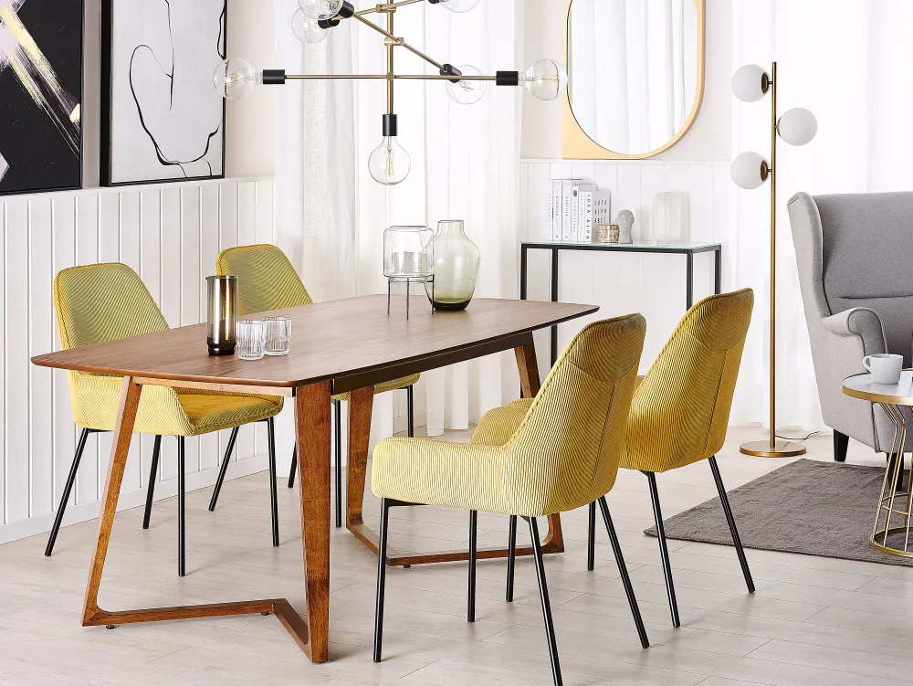 Discount Beliani Ruokapoyta Tumma Puu 180 X 90 Cm Huxter