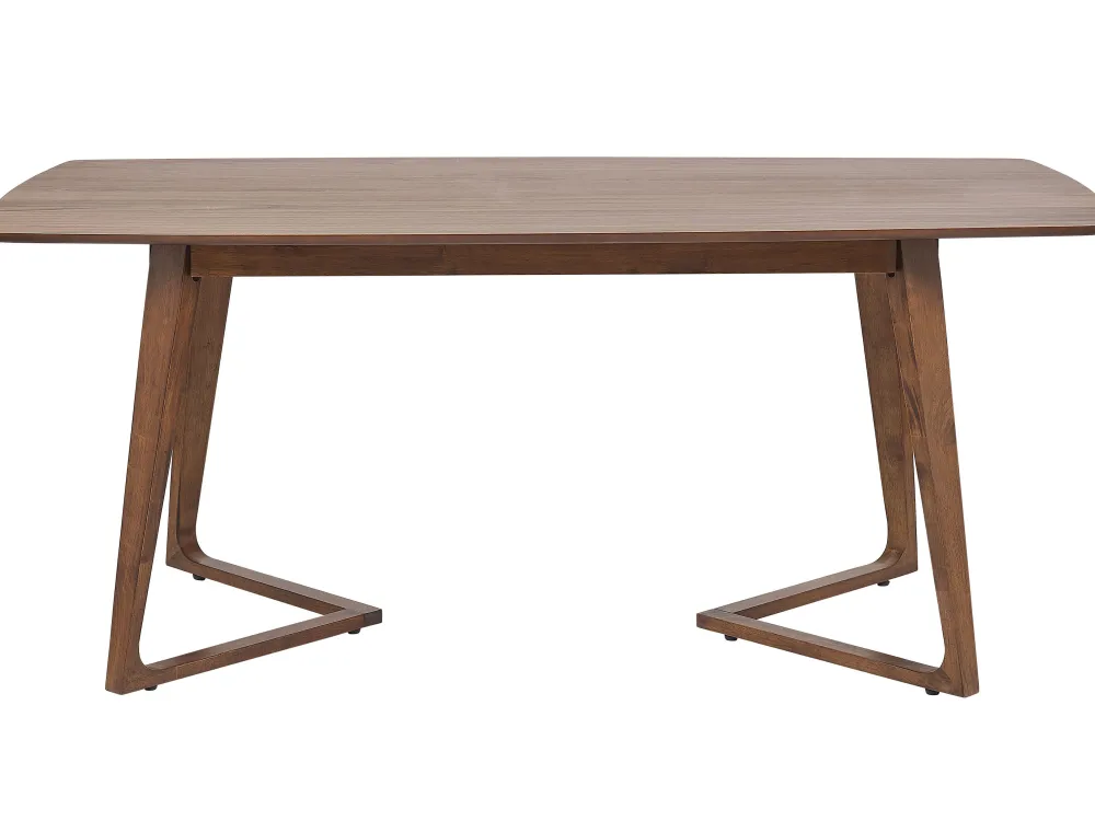 Discount Beliani Ruokapoyta Tumma Puu 180 X 90 Cm Huxter