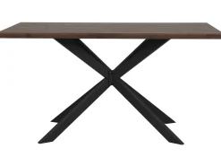 Discount Beliani Ruokapoyta Tumma Puu/Musta 140 X 80 Cm Spectra