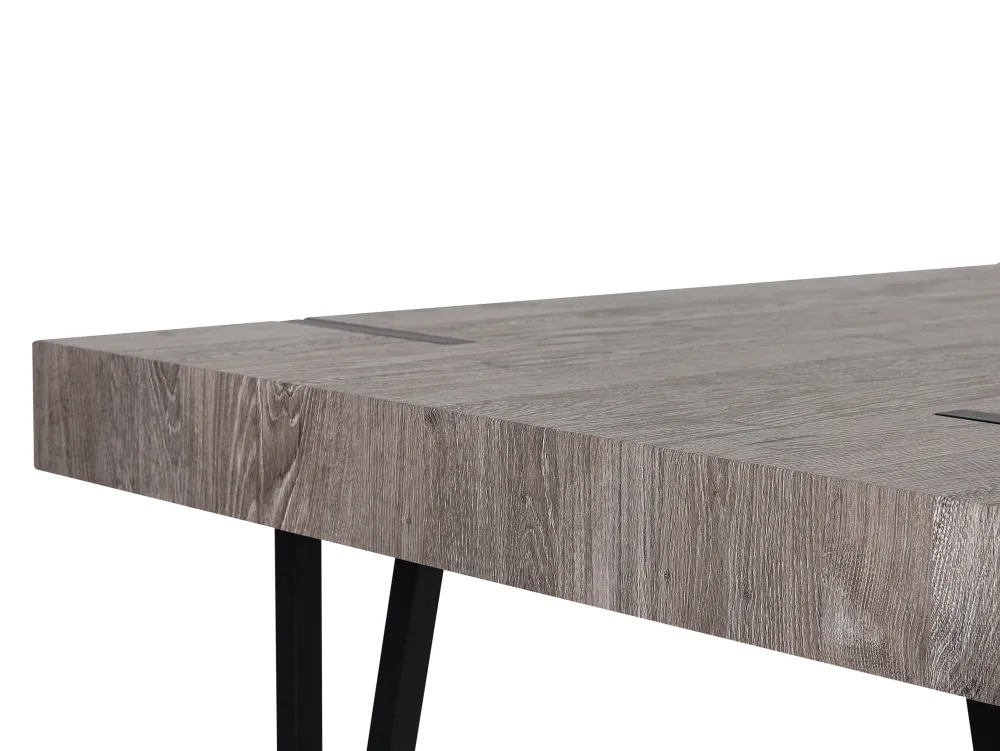 Clearance Beliani Ruokapoyta Tumma Puu/Musta 180 X 90 Cm Adena