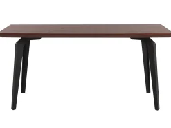 Pöydät<Beliani Ruokapoyta Tumma Puu/Musta 160 X 90 Cm Amares