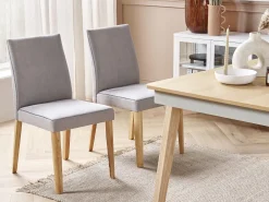 Pöydät<Beliani Ruokapoyta Vaalea Puu/Harmaa 150 X 90 Cm Phola