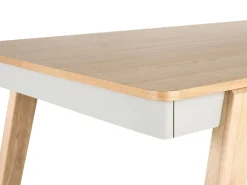 Pöydät<Beliani Ruokapoyta Vaalea Puu/Harmaa 150 X 90 Cm Phola