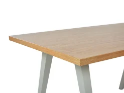 Shop Beliani Ruokapoyta Vaalea Puu/Harmaa 150 X 90 Cm Lenister