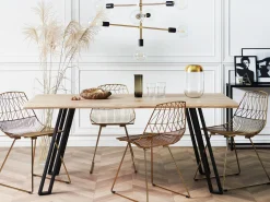 Cheap Beliani Ruokapoyta Vaalea Puu/Musta 180 X 90 Cm Graham